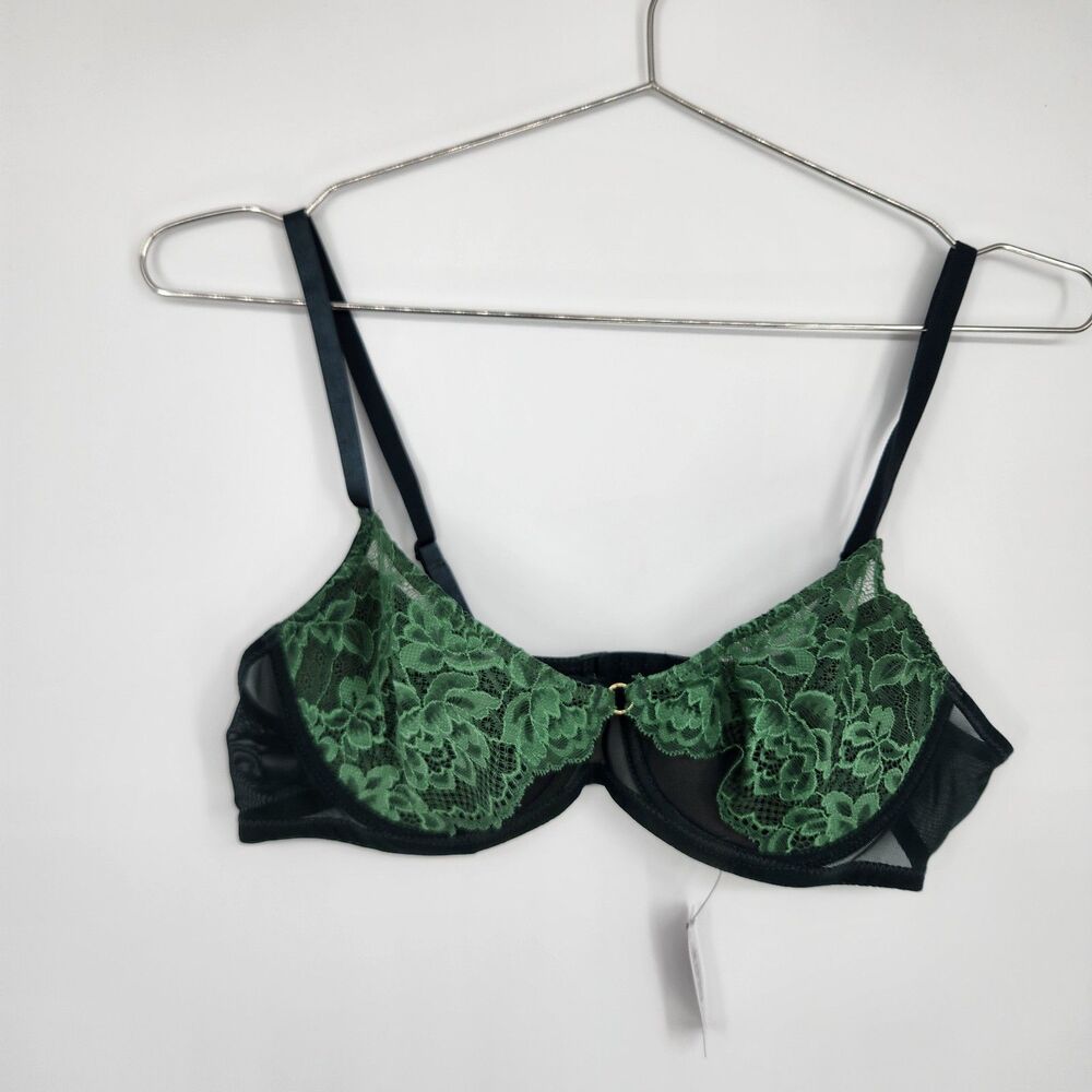 Adore Me Women's 36B Green Abella Unlined Balconette Bra NWT